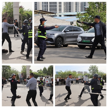 學(xué)校舉行防暴綜合演練等活動(dòng)，打起除隱患、保安全的“組合拳”